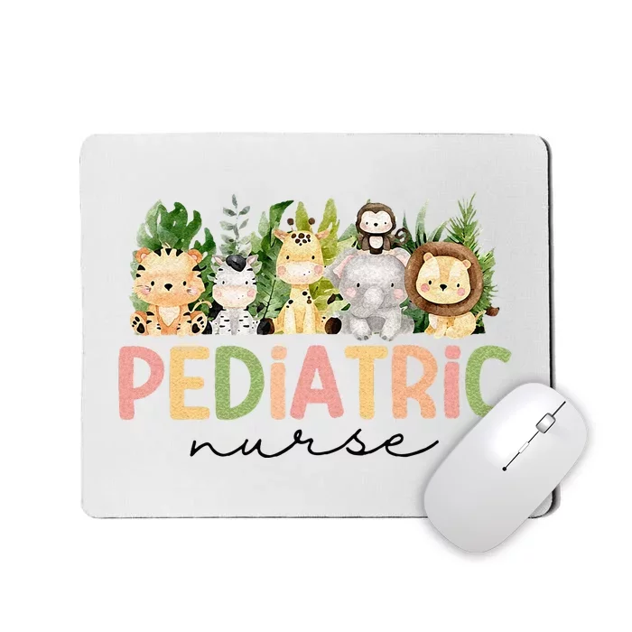 Pediatric Nurse Safari Baby Animals Nurse Appreciation Week Mousepad