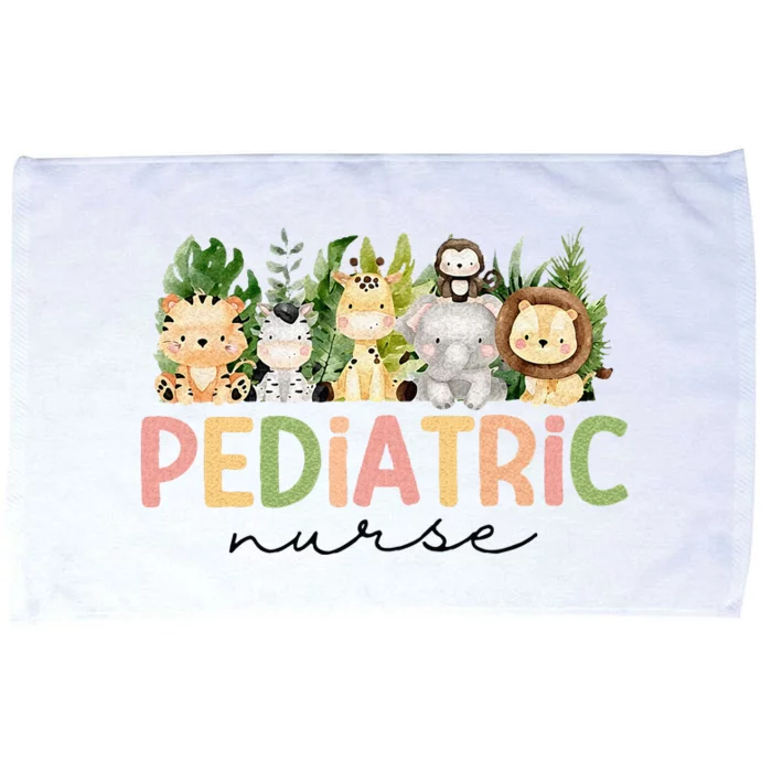 Pediatric Nurse Safari Baby Animals Nurse Appreciation Week Microfiber Hand Towel