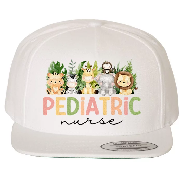 Pediatric Nurse Safari Baby Animals Nurse Appreciation Week Wool Snapback Cap