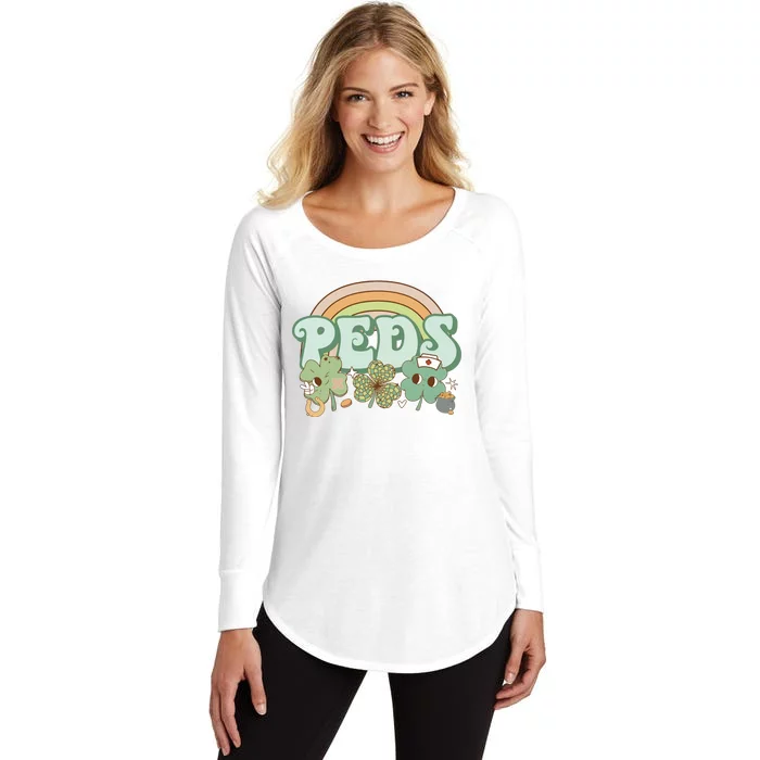 Pediatrics Nurse St Patricks Day Women's Perfect Tri Tunic Long Sleeve Shirt