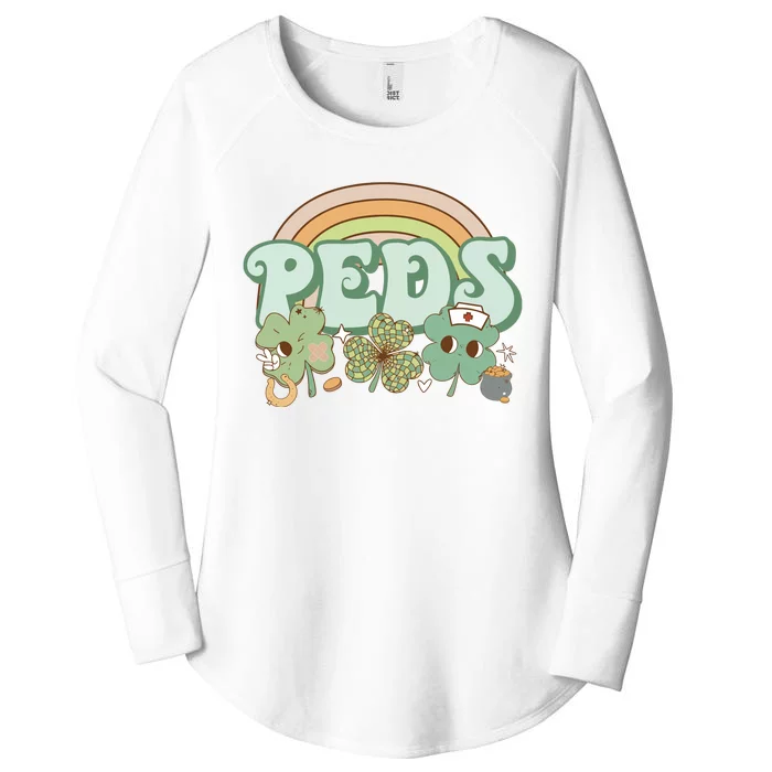 Pediatrics Nurse St Patricks Day Women's Perfect Tri Tunic Long Sleeve Shirt