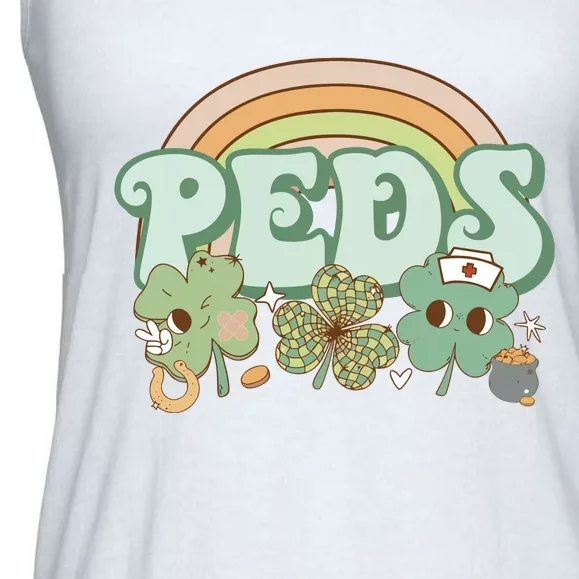 Pediatrics Nurse St Patricks Day Ladies Essential Flowy Tank