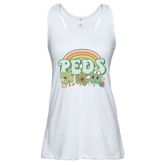 Pediatrics Nurse St Patricks Day Ladies Essential Flowy Tank