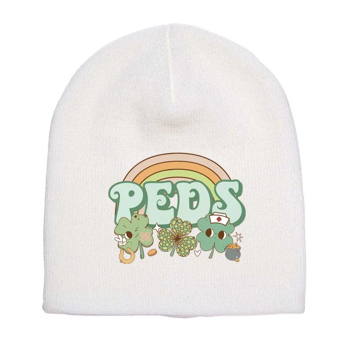 Pediatrics Nurse St Patricks Day Short Acrylic Beanie