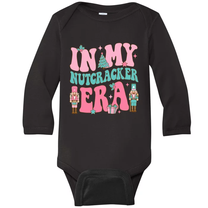 Pink Nutcracker Squad In My Nutcracker Era Pink Christmas Baby Long Sleeve Bodysuit