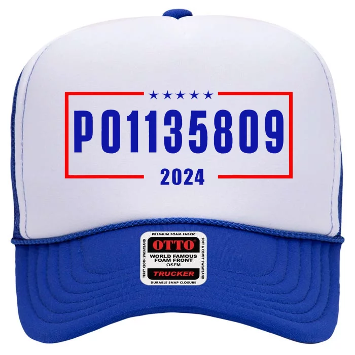 P01135809 Never Surrender Pro Trump 2024 High Crown Mesh Trucker Hat