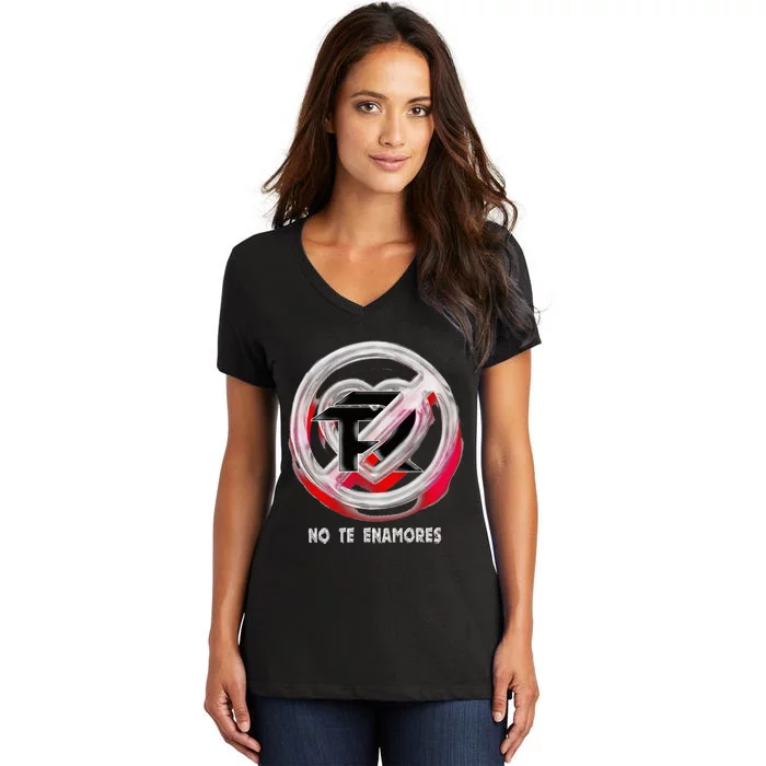 Pero No Te Enamores Fuerza Pnte Women's V-Neck T-Shirt