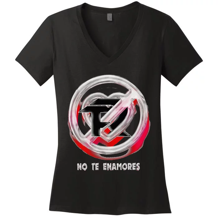 Pero No Te Enamores Fuerza Pnte Women's V-Neck T-Shirt