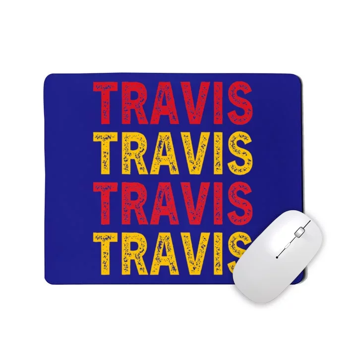 Personalized Name Travis I Love Travis Mousepad