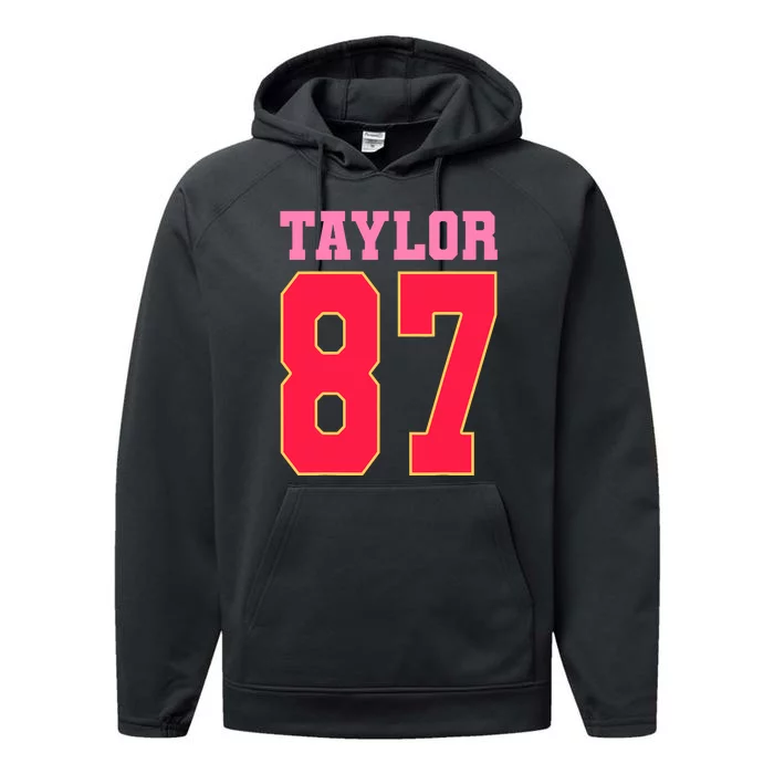 Pink Numbers Taylor 87 Performance Fleece Hoodie