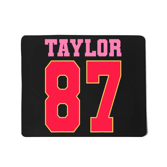 Pink Numbers Taylor 87 Mousepad