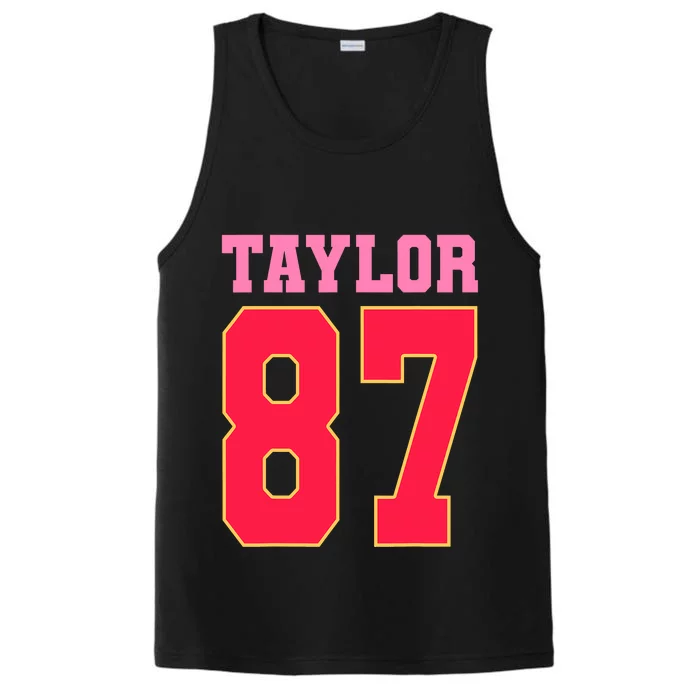 Pink Numbers Taylor 87 Performance Tank