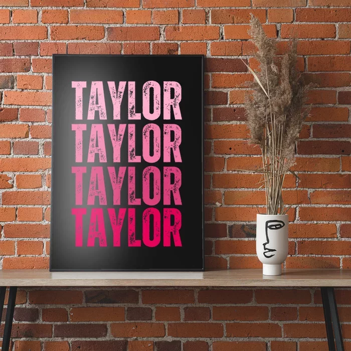 Personalized Name Taylor I Love Taylor Poster