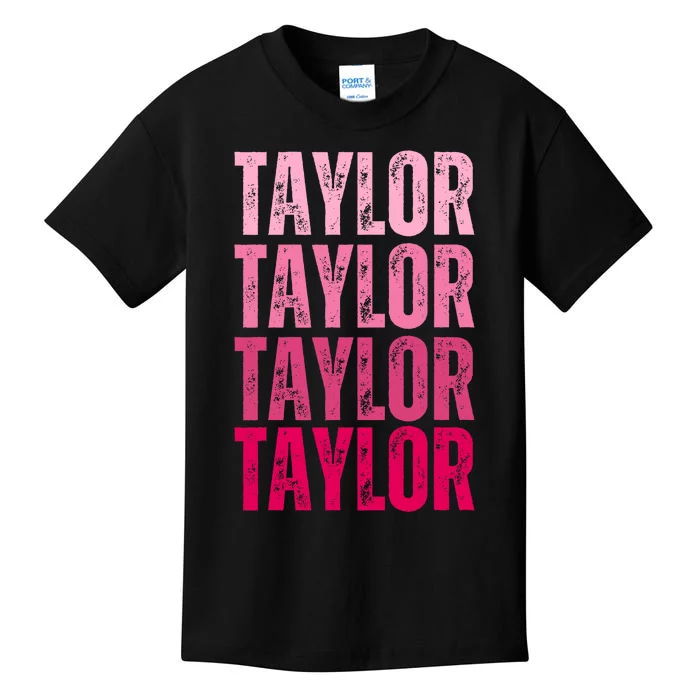 Personalized Name Taylor I Love Taylor Kids T-Shirt