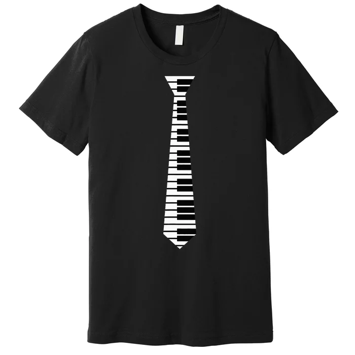 Piano Neck Tie Funny Humorous Keyboard Music Player Fun Gift Premium T-Shirt