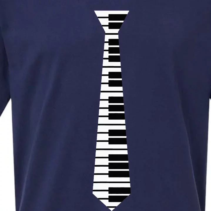 Piano Neck Tie Funny Humorous Keyboard Music Player Fun Gift Sueded Cloud Jersey T-Shirt