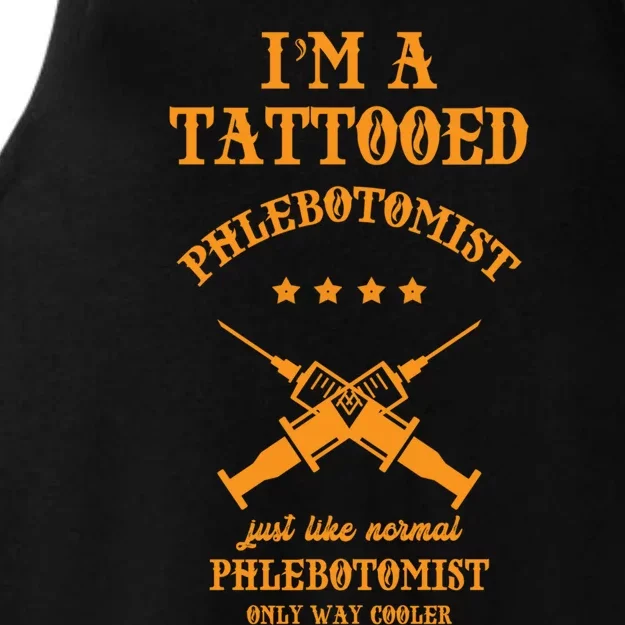 Phlebotomy Nurse Tattooed Phlebotomist Phlebotomist Gift Ladies Tri-Blend Wicking Tank