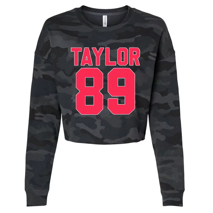 Pink Numbers Taylor Cropped Pullover Crew