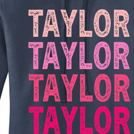 Personalized Name Taylor I Love Taylor Women's Pullover Hoodie