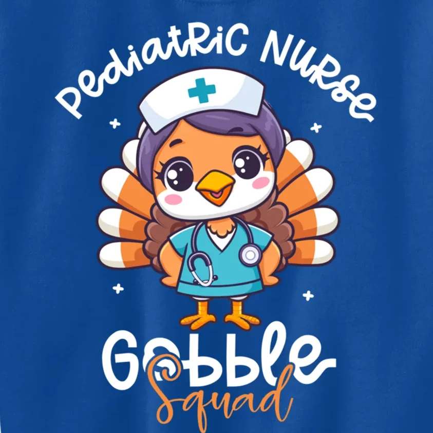 Pediatric Nurse Turkey Gobble Squad Thanksgiving Gift Kids Sweatshirt