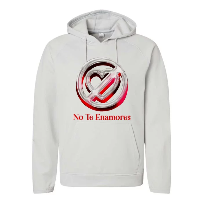 Pero No Te Enamores Quotes Meme Performance Fleece Hoodie