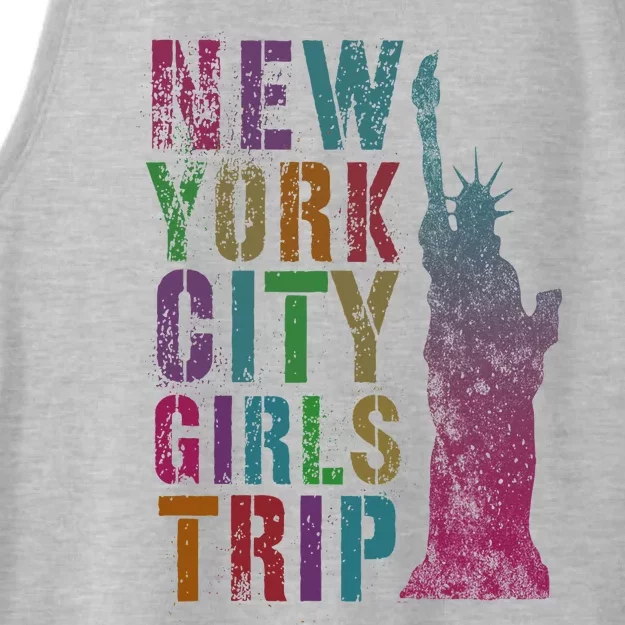 Pink Nyc Trip New York City Summer Besties Ny Family Ladies Tri-Blend Wicking Tank