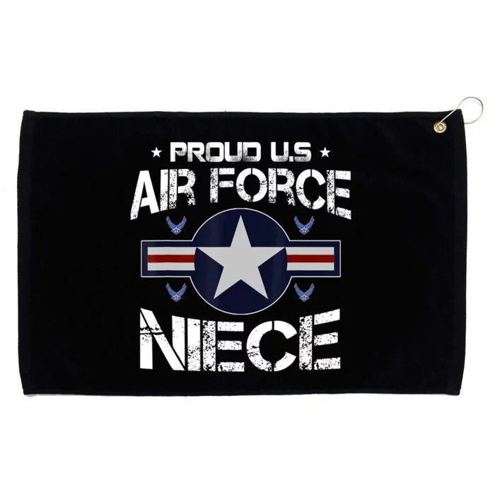 Proud Niece US Air Force Veteran Day Military Family Grommeted Golf Towel