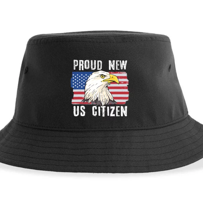 Proud New US Citizen Citizenship New USA Citizen Sustainable Bucket Hat