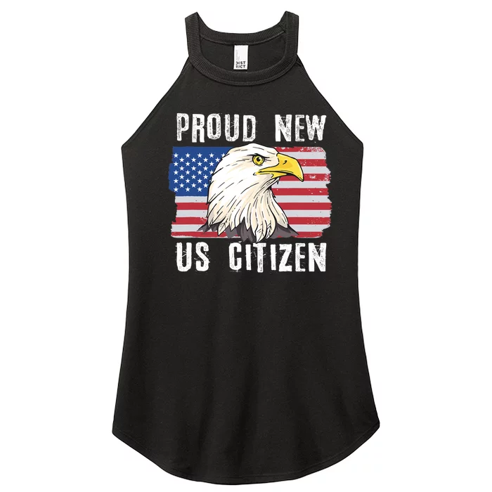 Proud New US Citizen Citizenship New USA Citizen Women’s Perfect Tri Rocker Tank