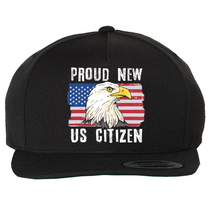 Proud New US Citizen Citizenship New USA Citizen Wool Snapback Cap