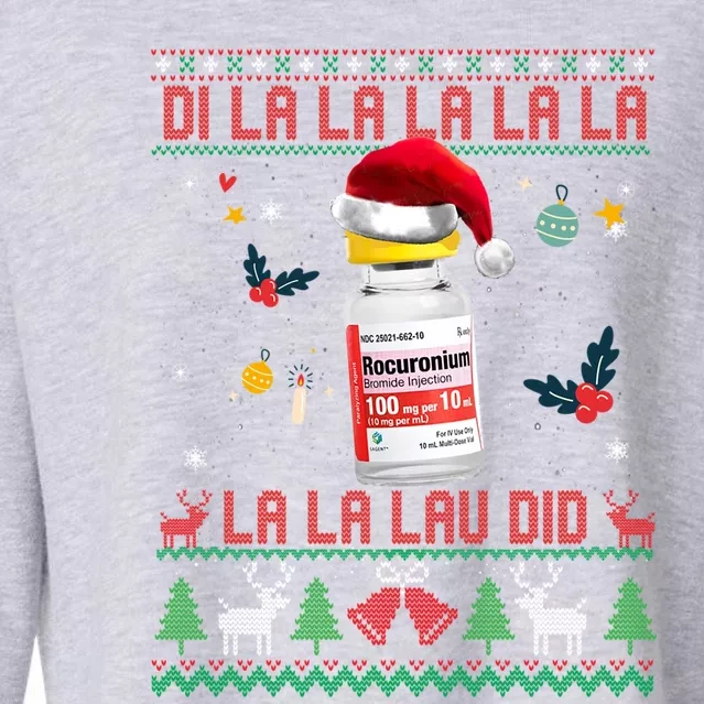 Pharmacist Nurse Ugly Christmas Sweater Di La La Lav Did Great Gift Cropped Pullover Crew