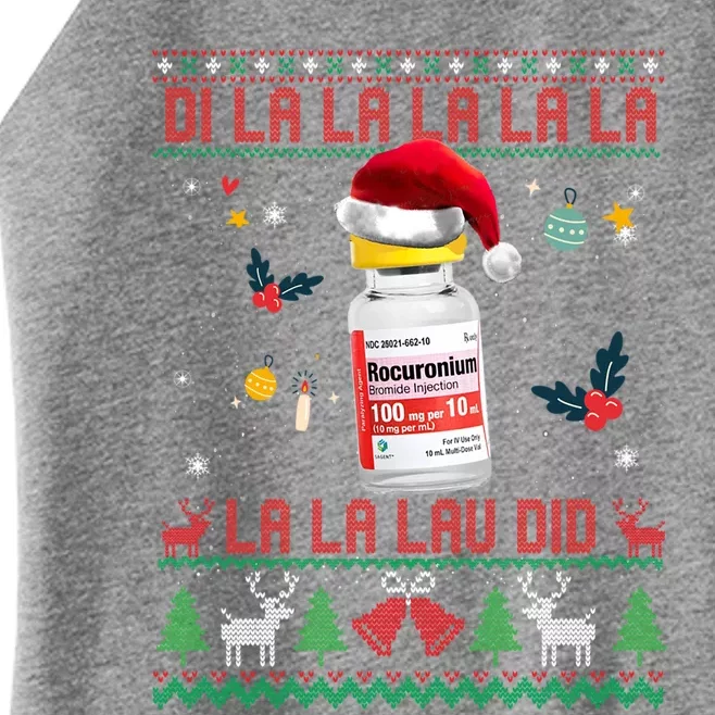 Pharmacist Nurse Ugly Christmas Sweater Di La La Lav Did Great Gift Women’s Perfect Tri Rocker Tank