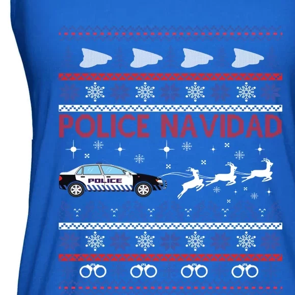 Police Navidad Ugly Christmas Sweater Design Cool Gift Ladies Essential Flowy Tank