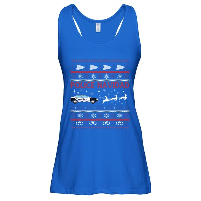 Police Navidad Ugly Christmas Sweater Design Cool Gift Ladies Essential Flowy Tank