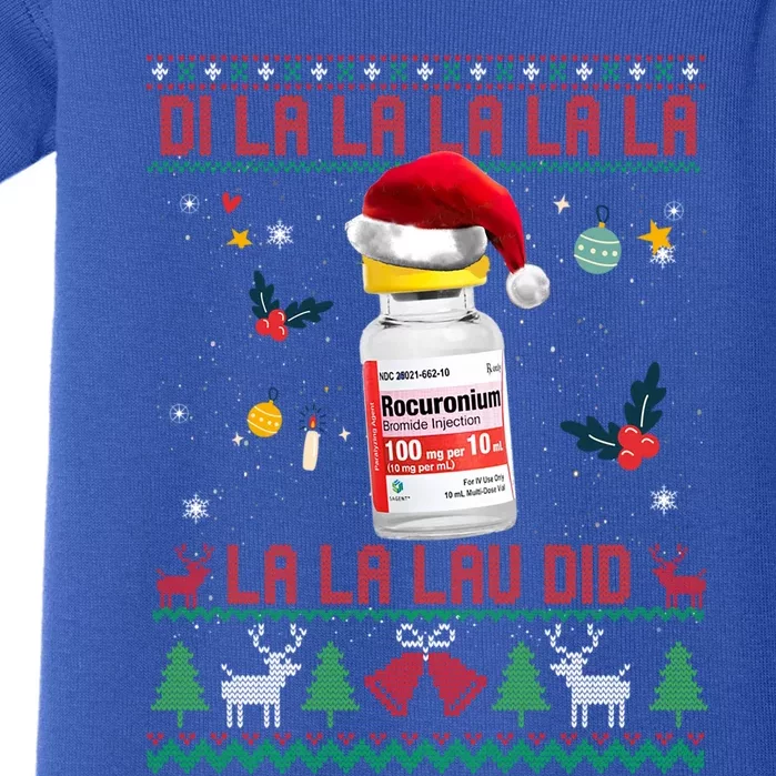 Pharmacist Nurse Ugly Christmas Sweater Di La La Lav Did Gift Baby Bodysuit