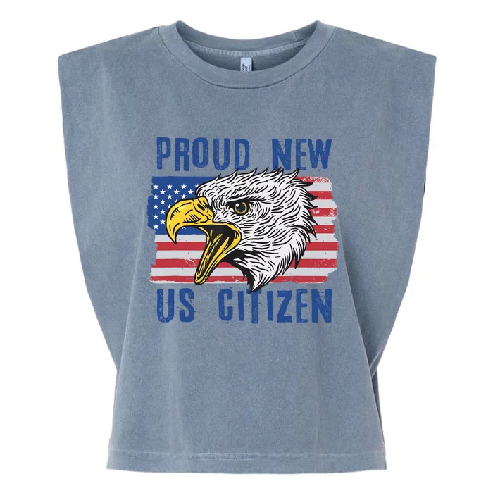 Proud New US Citizen Citizenship New USA Citizen Garment-Dyed Women's Muscle Tee