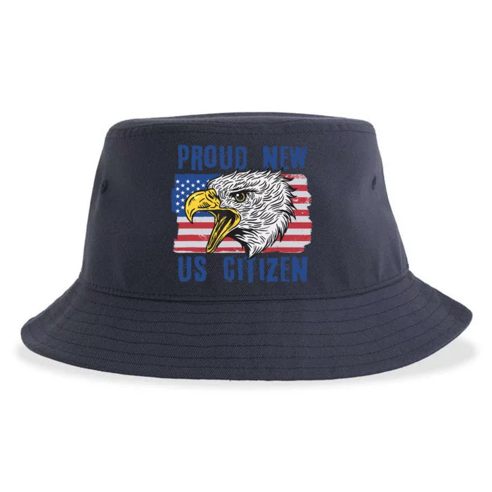 Proud New US Citizen Citizenship New USA Citizen Sustainable Bucket Hat