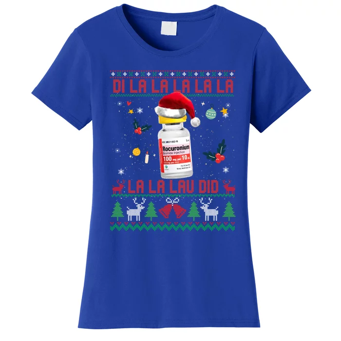 Pharmacist Nurse Ugly Christmas Sweater Di La La Lav Did Gift Women's T-Shirt