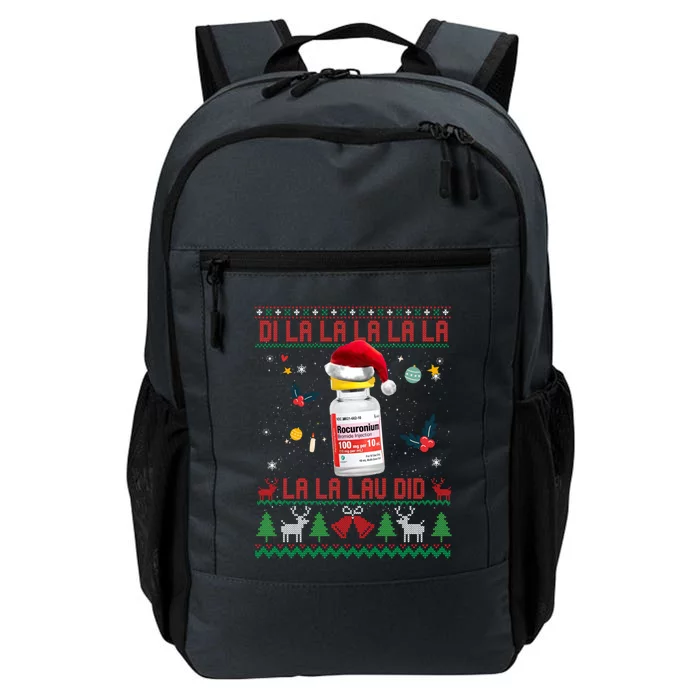 Pharmacist Nurse Ugly Christmas Sweater Di La La Lav Did Gift Daily Commute Backpack