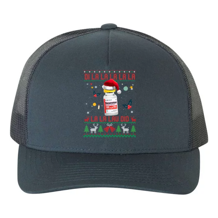 Pharmacist Nurse Ugly Christmas Sweater Di La La Lav Did Gift Yupoong Adult 5-Panel Trucker Hat