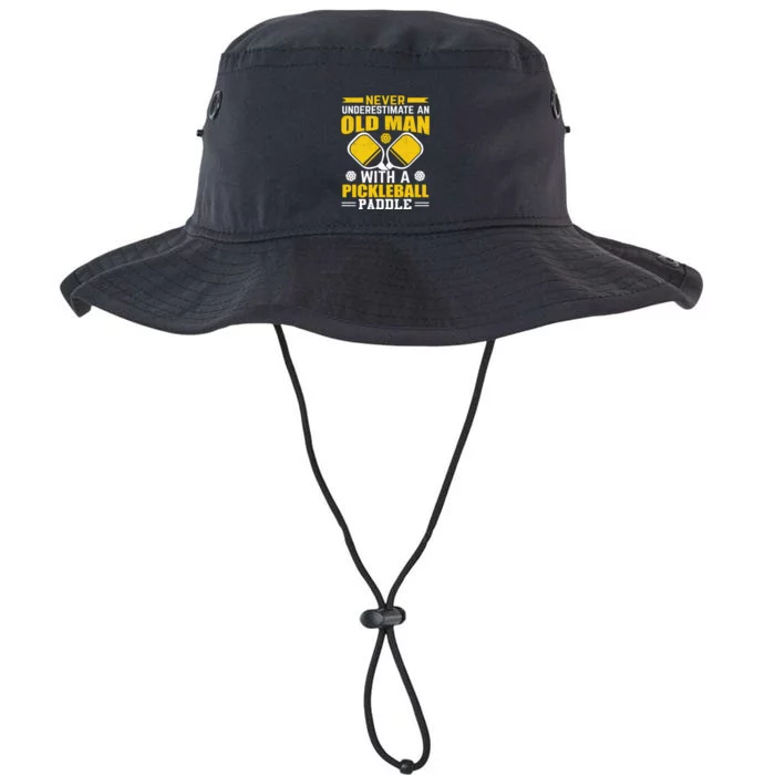 Pickleball Never Underestimate An Old Man With A Pickleball Paddle Legacy Cool Fit Booney Bucket Hat