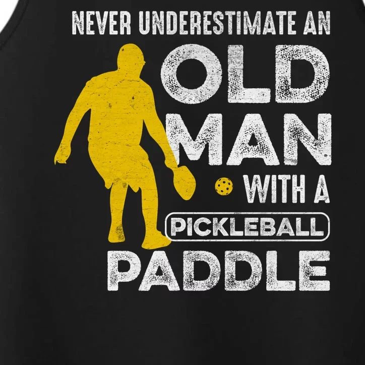 Pickleball Never Underestimate An Old Man With A Pickleball Paddle Performance Tank