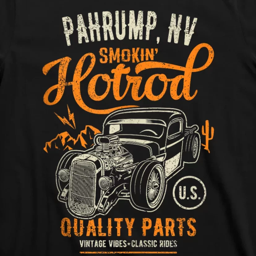 Pahrump Nevada Usa Hotrod Garage Car Distressed Design T-Shirt