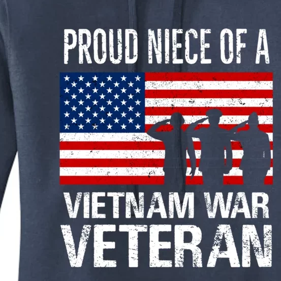 Proud Niece Vietnam War Veteran For Matching Uncle Vet Meaningful Gift Women's Pullover Hoodie