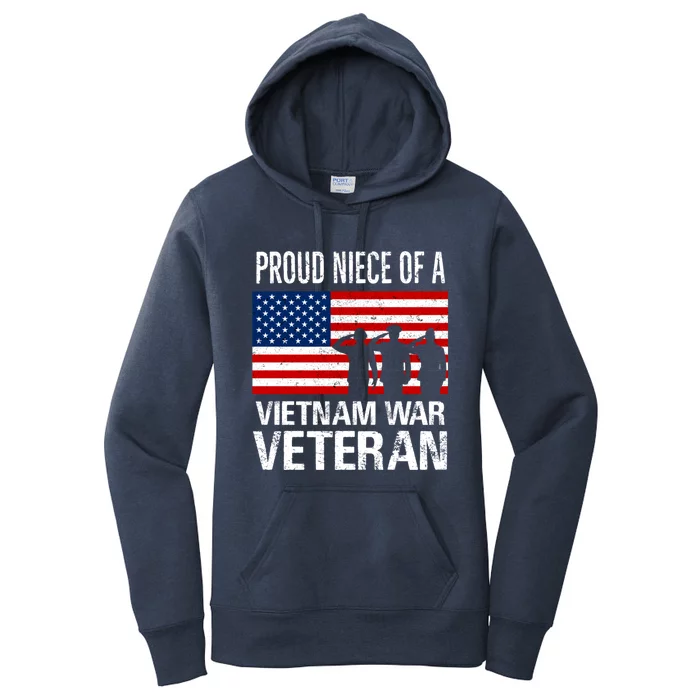 Proud Niece Vietnam War Veteran For Matching Uncle Vet Meaningful Gift Women's Pullover Hoodie