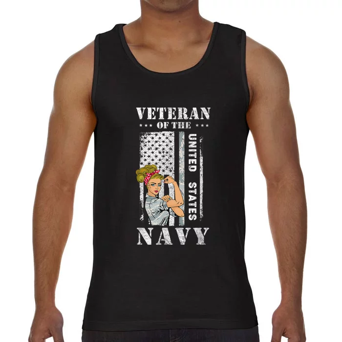 Proud Navys Women, U.S Military Veteran, Veteran's Day Comfort Colors® Tank Top