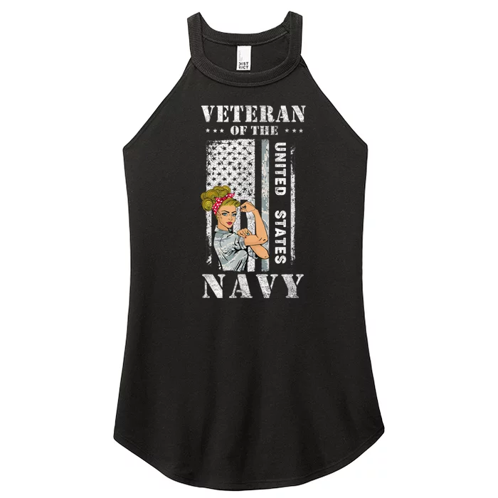 Proud Navys Women, U.S Military Veteran, Veteran's Day Women’s Perfect Tri Rocker Tank