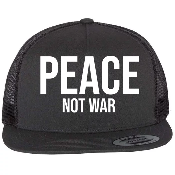 Peace Not War Flat Bill Trucker Hat