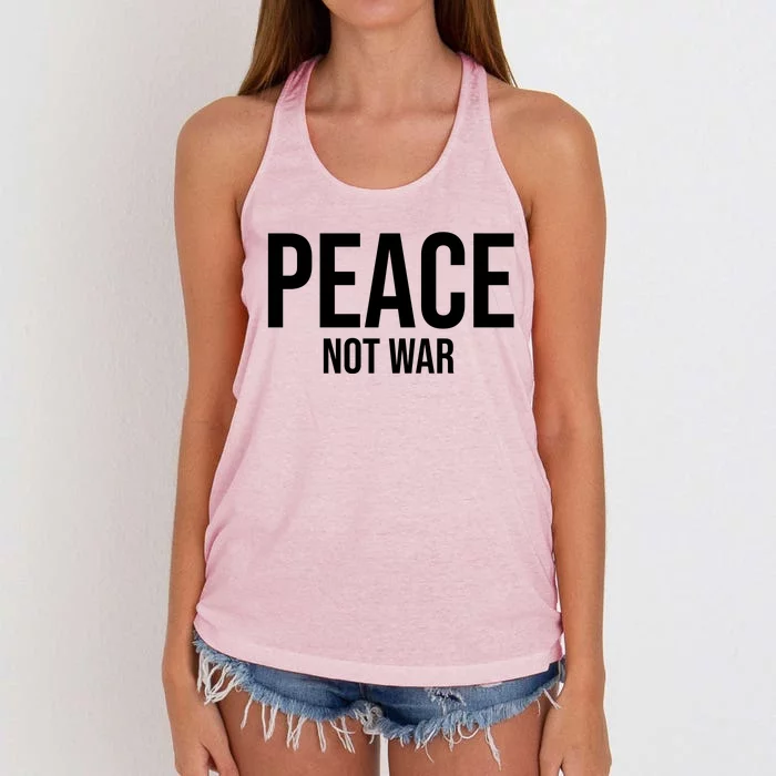 Peace Not War Women's Knotted Racerback Tank