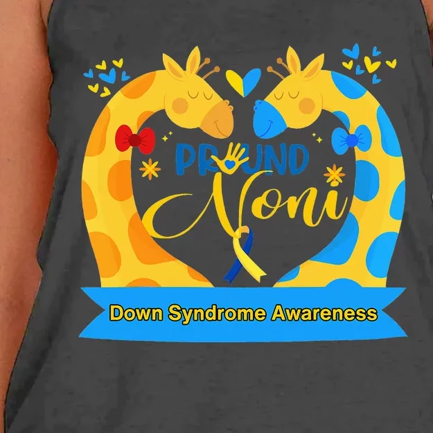 Proud Noni World Down Syndrome Awareness Day Women's Knotted Racerback Tank